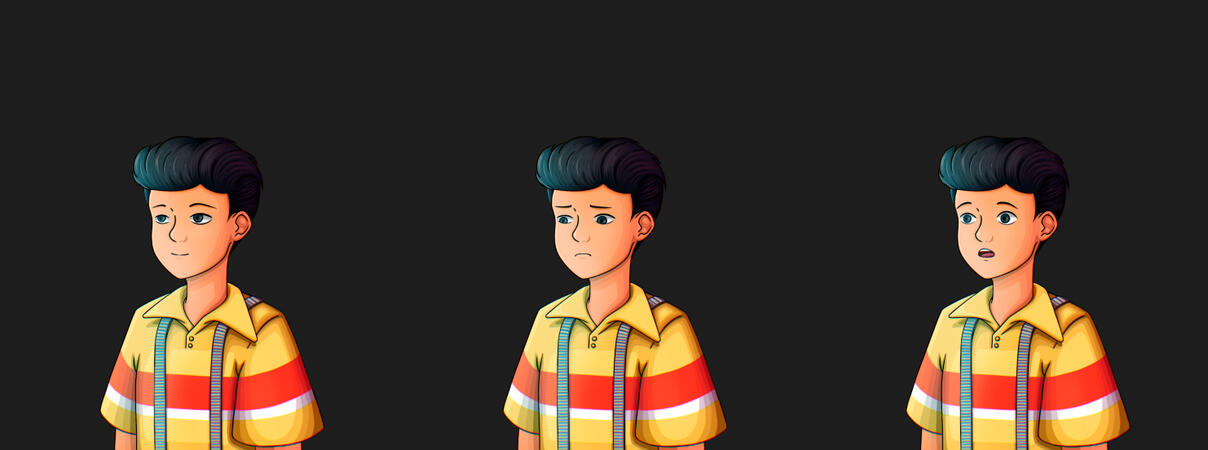 Character for the game 50 Minutes Till Impact