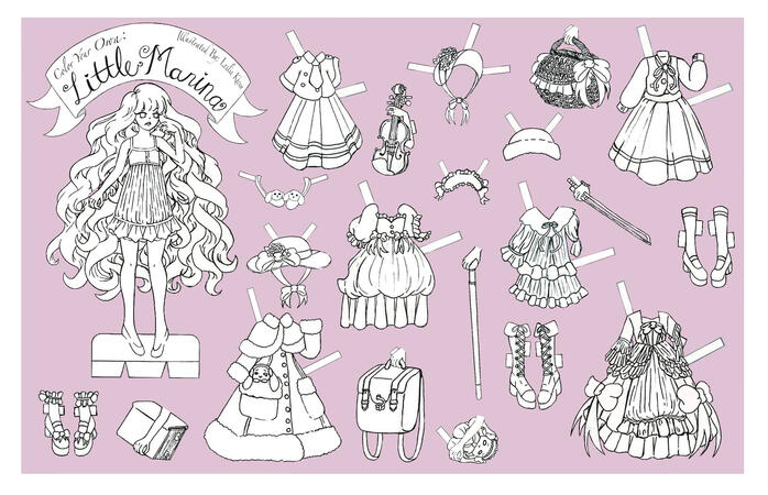 Paper Doll Coloring Book Version